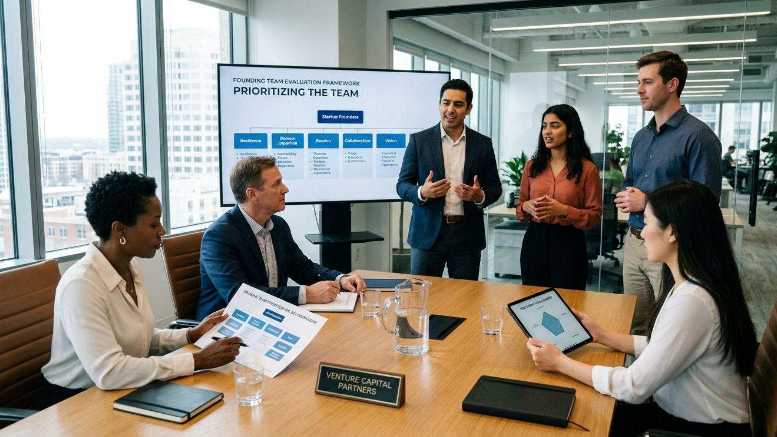 How can venture capital firms effectively prioritize the founding team when evaluating startups